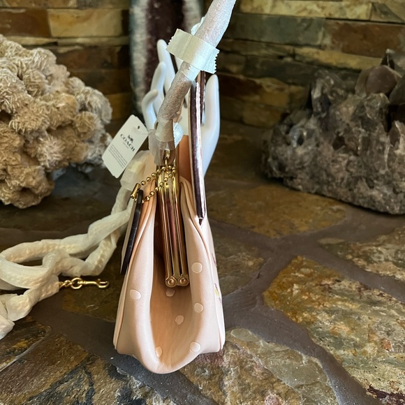 Coach x Disney Kisslock Bag with Floral Mix Print. Minnie Mouse Ears F29351 New - Picture 4 of 13